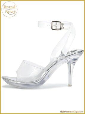 Clear Platform Heeled Sandals Open Toe Strappy Slingback Stiletto